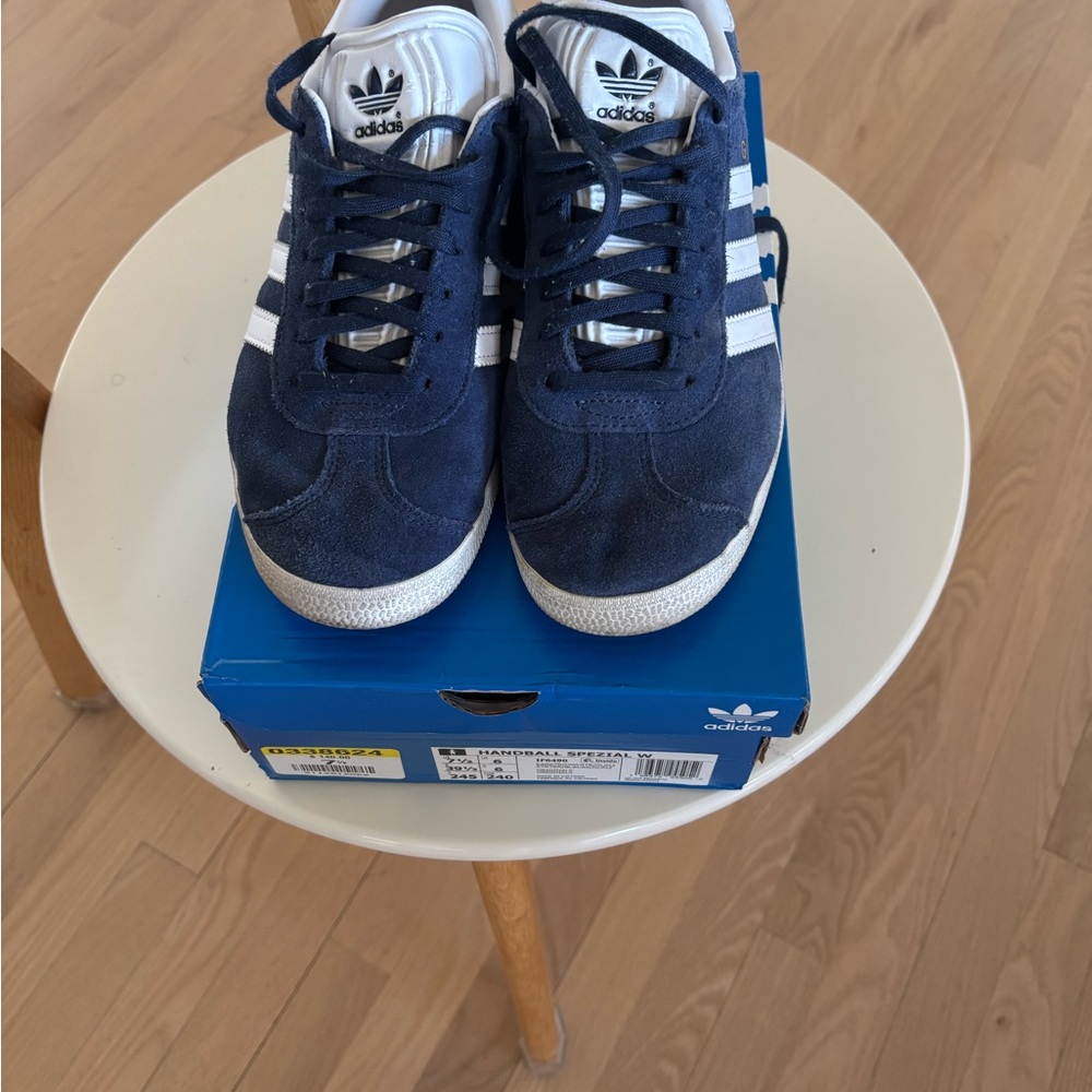 Adidas Gazelle Blue and White Sneakers